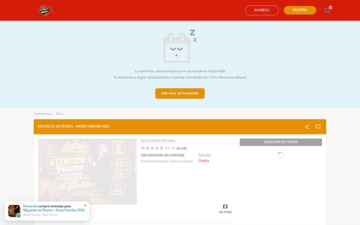 Screenshot of hermanasmiquelcirco.cl