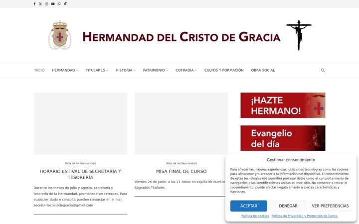 Screenshot of hermandadcristodegracia.es