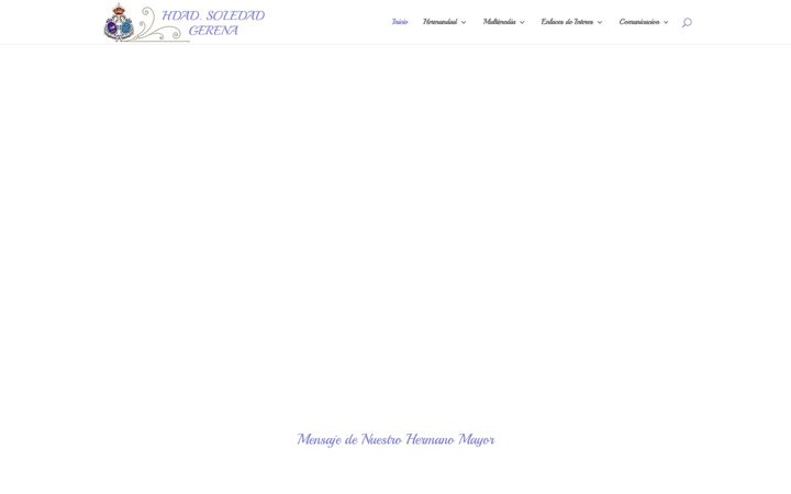 Screenshot of hermandaddelasoledadcoronadadegerena.com