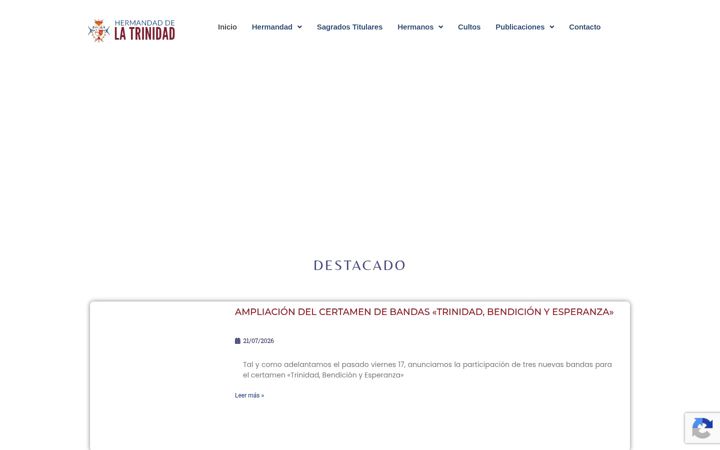 Screenshot of hermandaddelatrinidad.es