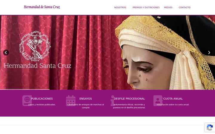 Screenshot of hermandadsantacruzalicante.com