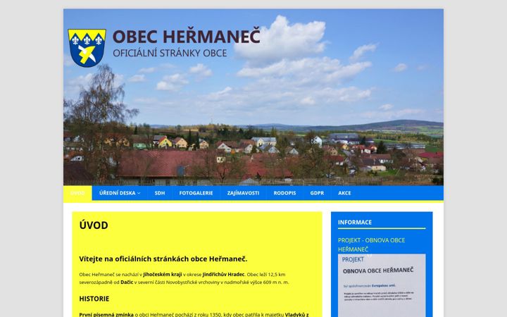 Screenshot of hermanec.cz