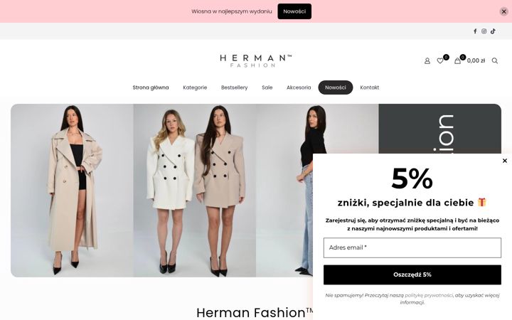 Snímek obrazovky hermanfashion.pl