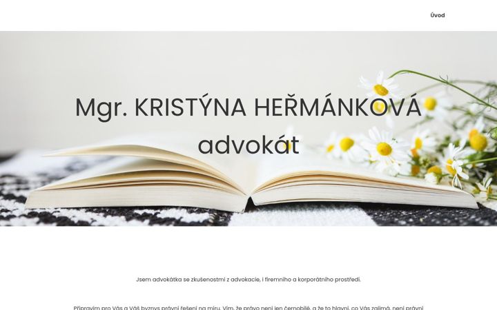 Posnetek zaslona hermankovalegal.cz