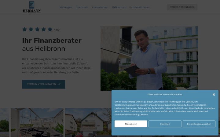 Screenshot of hermann-finanzen.de