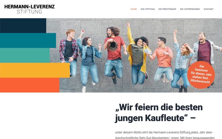 Screenshot of hermann-leverenz-stiftung.de