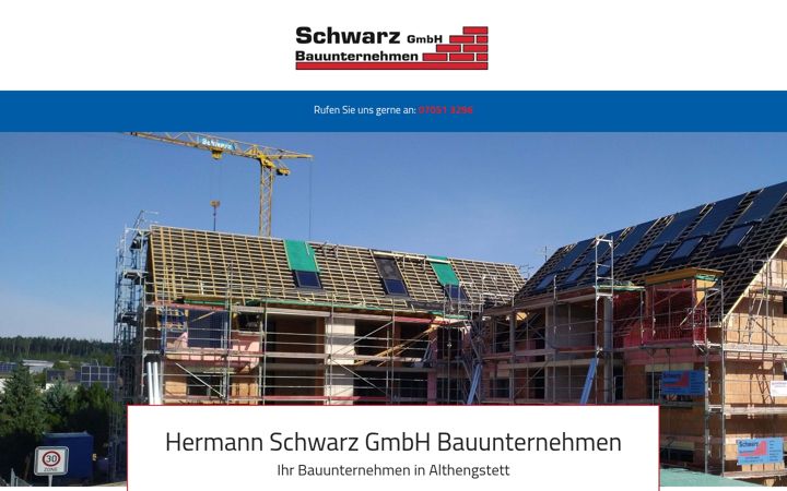 Snímek obrazovky hermann-schwarz-bau.de