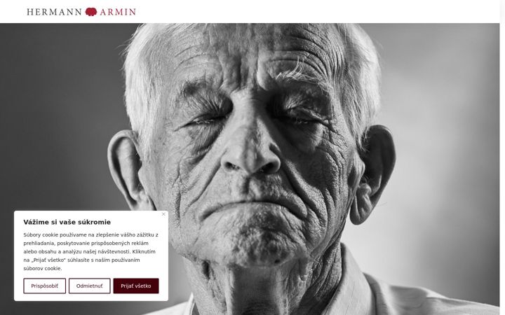 Screenshot of hermannarmin.com