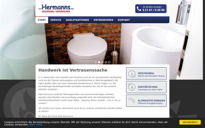 Screenshot of hermanns-heizung.de