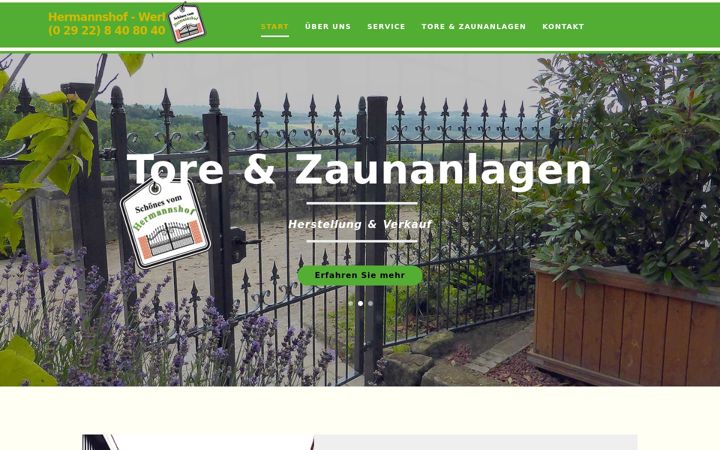 Screenshot of hermannshof-werl.de