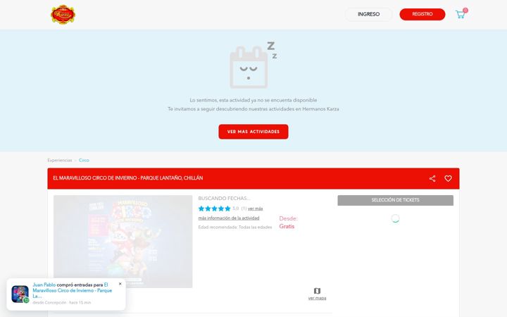 Screenshot of hermanoskarza.cl