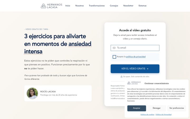 Screenshot of hermanoslacasa.com