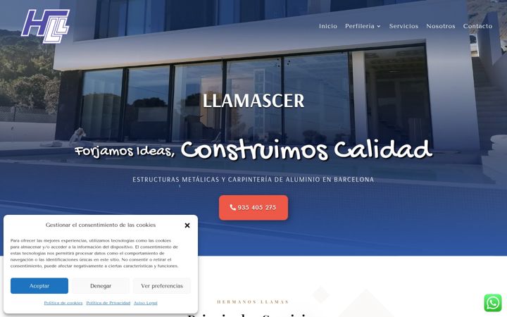 Screenshot of hermanosllamas.com