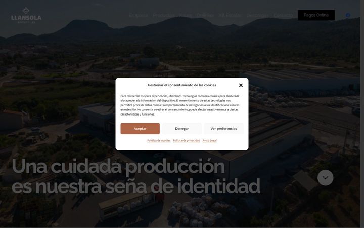 Screenshot of hermanosllansola.com