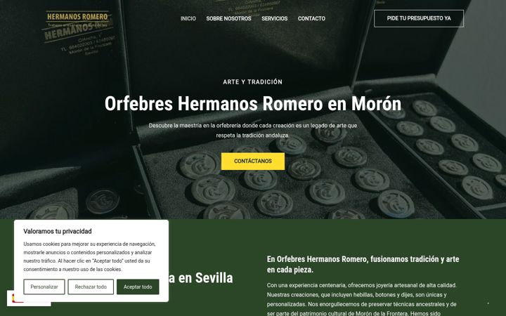 Screenshot of hermanosromero.es