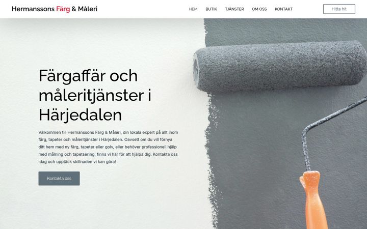 Screenshot ta' hermanssonsfarg.com