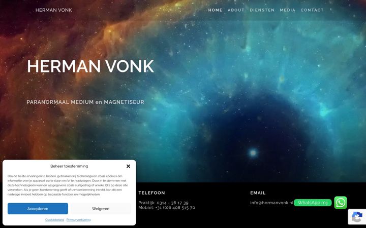 Screenshot of hermanvonk.nl