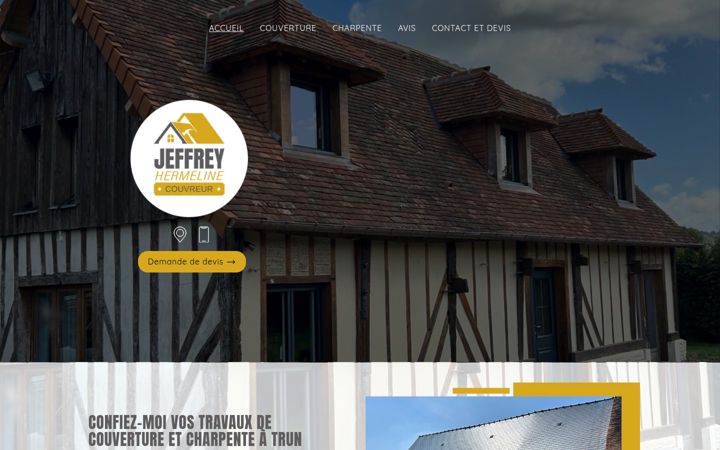 Screenshot of hermelinejeffrey.fr