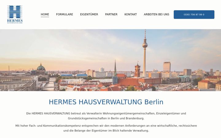 Screenshot of hermes-berlin.de