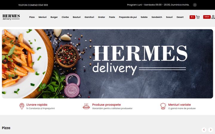 Posnetek zaslona hermes-delivery.ro