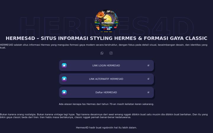 Screenshot of hermes4d.com