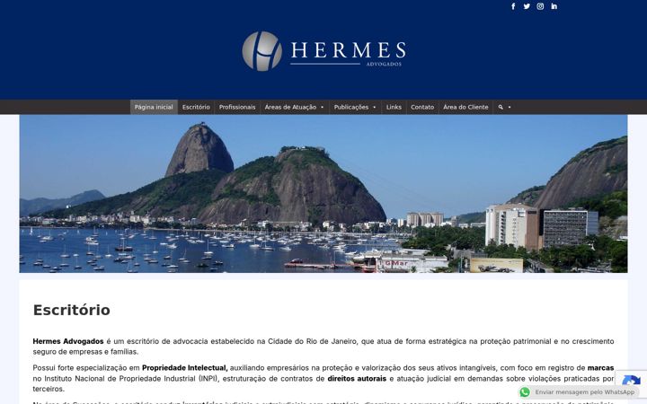 Screenshot of hermesadvogados.com.br