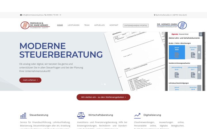 Screenshot of hermesconsult.eu
