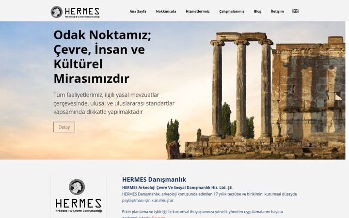 Screenshot of hermesdanismanlik.com.tr