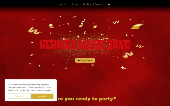 Screenshot of hermeshouseband.com