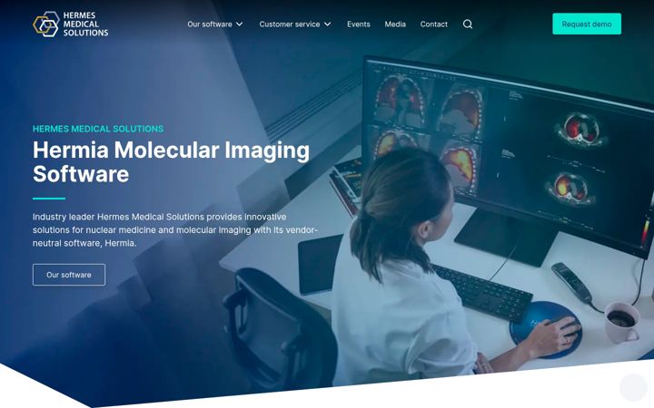 Screenshot of hermesmedical.com