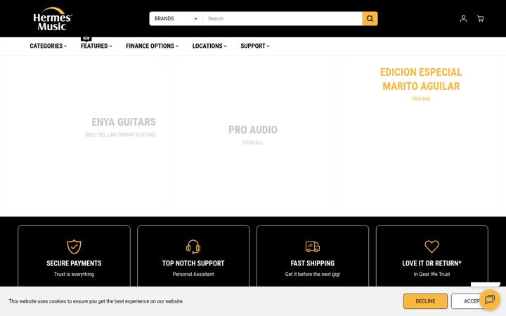 Screenshot di hermesmusic.com