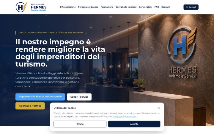 Screenshot of hermesturismoeservizi.it