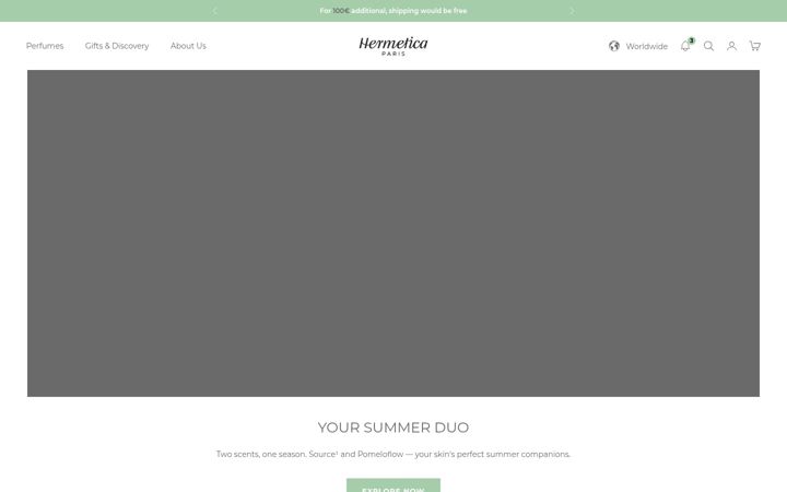 Screenshot of hermetica.com