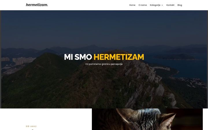 Screenshot of hermetizam.com