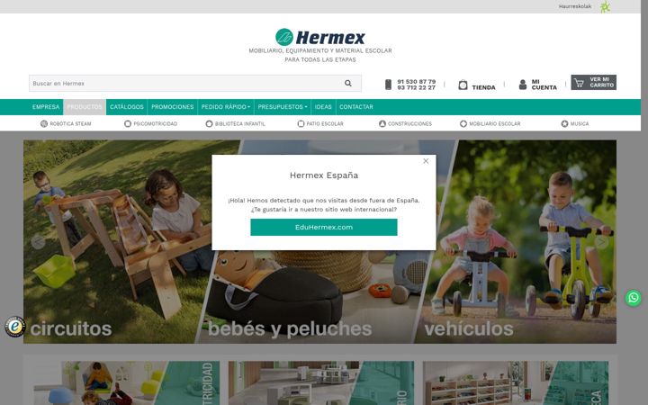 Screenshot of hermex.es