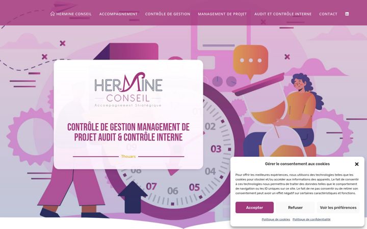 Screenshot of hermine-conseil.fr
