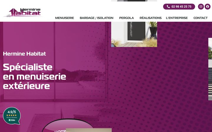 Screenshot of hermine-habitat.com