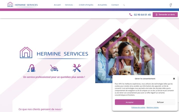 Screenshot of hermine-services.com