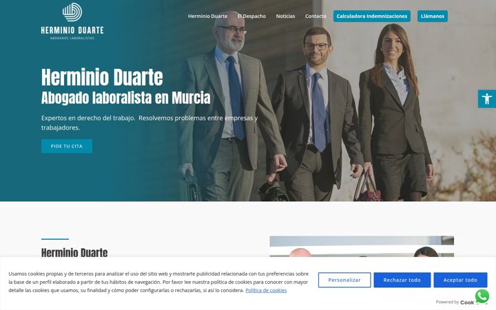 Screenshot of herminioduarte.com