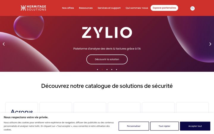 Screenshot of hermitagesolutions.com