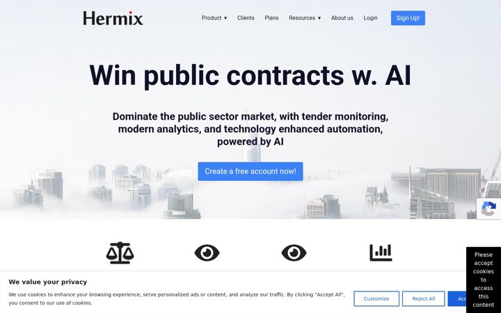 Screenshot of hermix.com