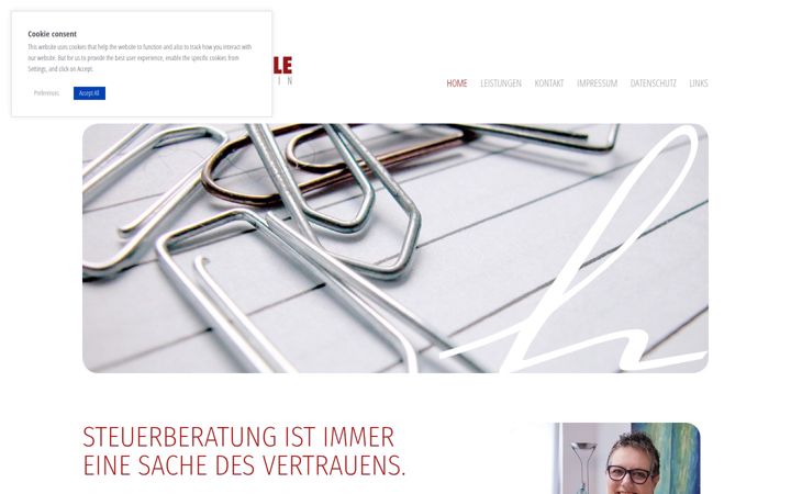 Screenshot of hermle-steuerberaterin.de