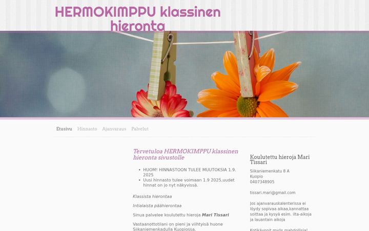Screenshot of hermokimppu.com