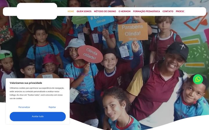 Screenshot of hermomcolegio.com.br
