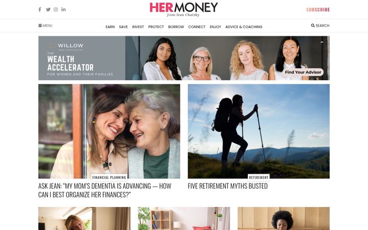 Screenshot of hermoney.com