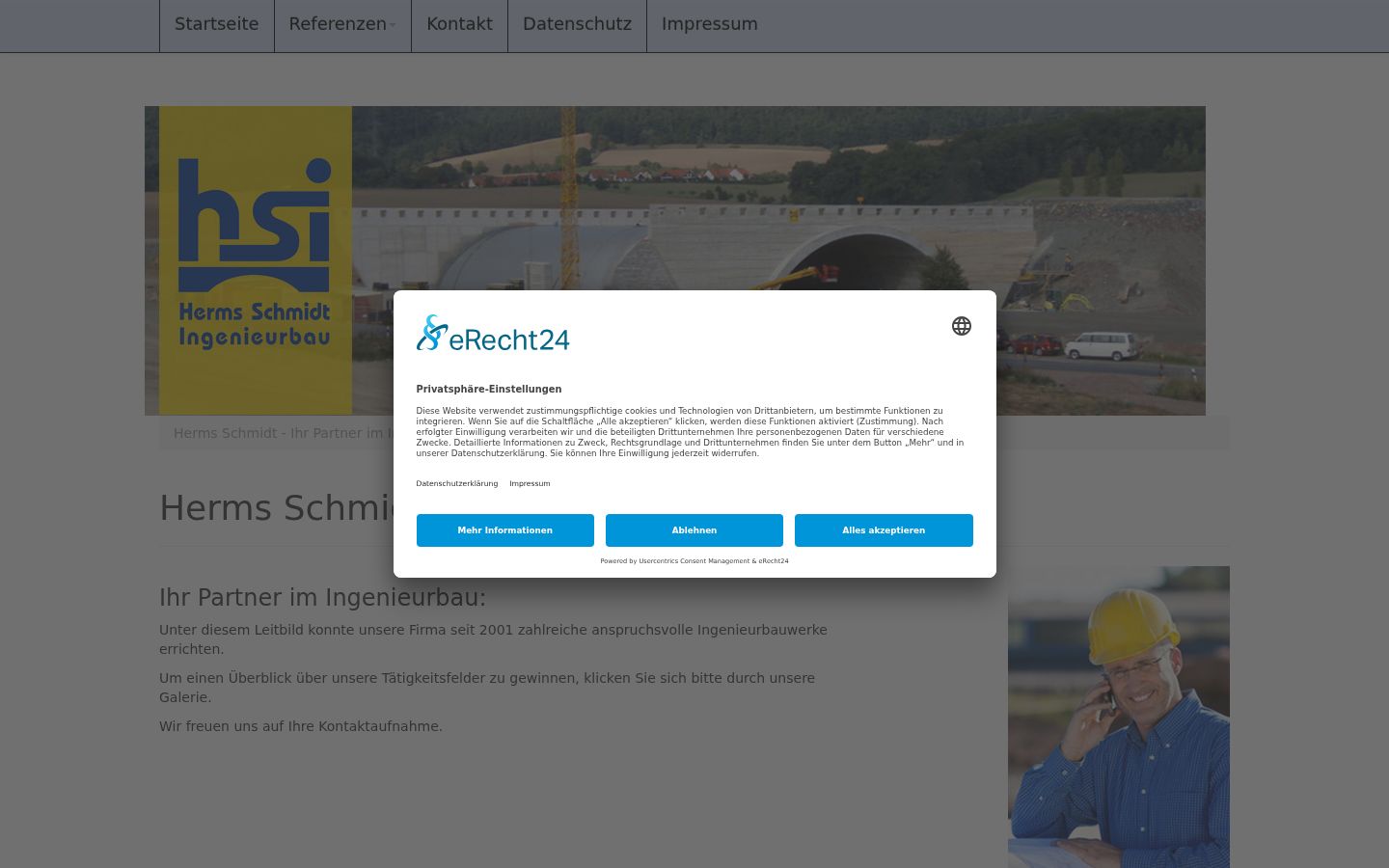 Capture d'écran de la bannière de consentement affichée avant toute interaction
