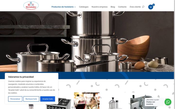 Screenshot of hernandezhosteleria.com