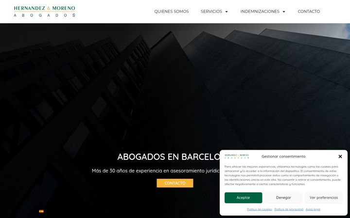 Snímek obrazovky hernandezymorenoabogados.com
