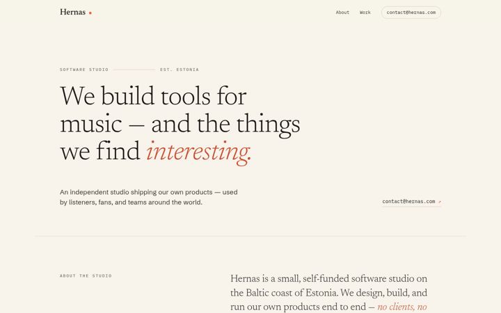 Screenshot of hernas.com