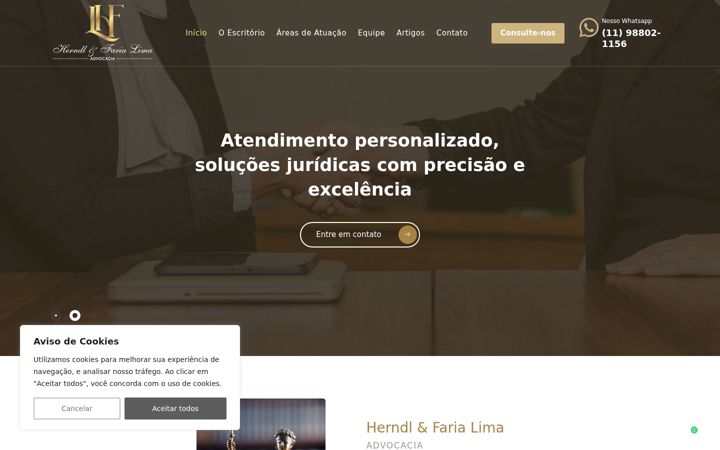 Screenshot of herndlefarialima.adv.br